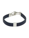 Montblanc Man Bracelet Midnight Blue Size - Leather In Blue