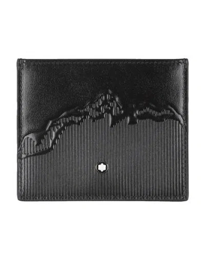 Montblanc Man Cardholder Black Size - Leather