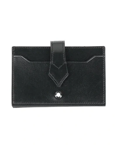Montblanc Man Cardholder Black Size - Leather