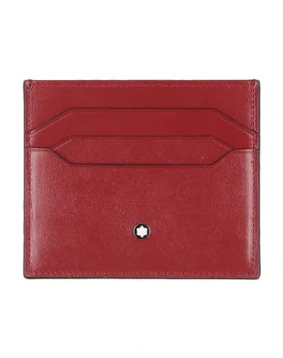 Montblanc Man Cardholder Brick Size - Leather In Red