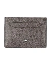 Montblanc Man Cardholder Dark Brown Size - Leather In Brown