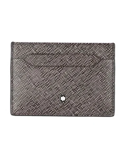 Montblanc Man Cardholder Dark Brown Size - Leather