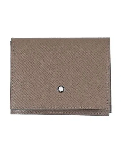 Montblanc Man Cardholder Khaki Size - Leather In Sand