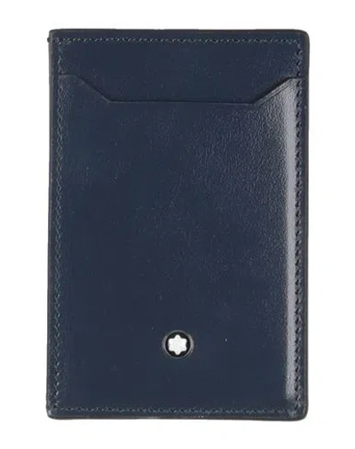 Montblanc Man Cardholder Midnight Blue Size - Leather