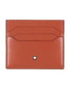 Montblanc Man Cardholder Rust Size - Leather In Red