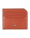 Montblanc Man Cardholder Rust Size - Leather In Red