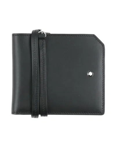 Montblanc Man Crossbody Wallet Black Size - Leather
