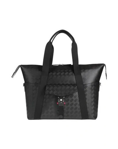 Montblanc Man Handbag Black Size - Leather In Pattern