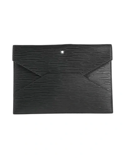 Montblanc Man Handbag Black Size - Leather In Pink