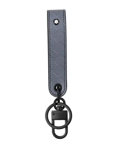 Montblanc Man Key Ring Lilac Size - Leather In Purple