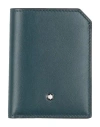 Montblanc Man Wallet Deep Teal Size - Leather In Green