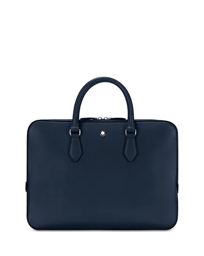 Montblanc Sartorial Leather Document Case In Ink Blue