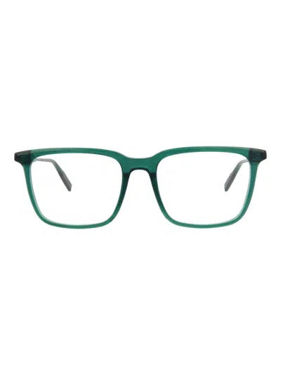 Montblanc Mb0011o Eyeglasses In 30016 - Green Green Transparent