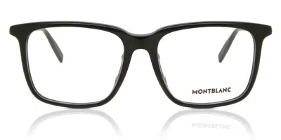 Montblanc Mb0011oa Asian Fit Men's Glasses, Black, Size 54