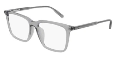 Montblanc Mb0011oa Asian Fit Men's Glasses, Grey, Size 54 In Gray