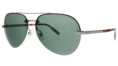 Pre-owned Montblanc Mb0018s-007 Havana Aviator Sunglasses