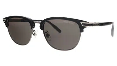 Pre-owned Montblanc Mb0040s-001 Black Cateye Sunglasses In Gray