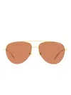 Montblanc Mb0074s Sunglasses In Gold