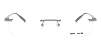 Montblanc Mb0088o 001 Men's Glasses Grey Size 56 - Free Lenses - Blue Light Block Available In Gray
