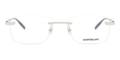 Montblanc Mb0088o 002 Men's Glasses Silver Size 56 - Free Lenses - Blue Light Block Available In Neutral