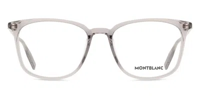 Montblanc Mb0089ok Asian Fit Men's Glasses, Clear, Size 52 In Gray