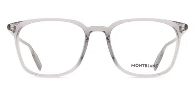 Montblanc Mb0089ok Asian Fit Men's Glasses, Clear, Size 54 In Gray