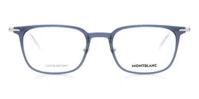 Montblanc Mb0100o 004 Occhiali Da Vista Blu Per Uomo (solo Montatura) In Blue