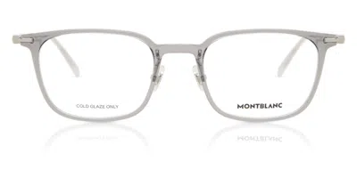 Montblanc Mb0100o 002 Occhiali Da Vista Argentati Per Uomo (solo Montatura) In Metallic