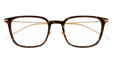 Montblanc Mb0100o Men's Glasses, Tortoiseshell, Size 52 In Brown