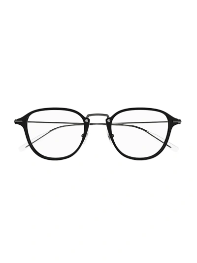 Montblanc Mb0155o Eyewear In Black Ruthenium Trans