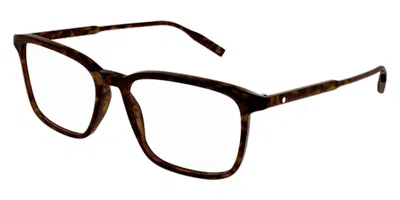 Montblanc Mb0197o 002 Men's Glasses Tortoiseshell Size 53 - Free Lenses - Blue Light Block Available In Brown
