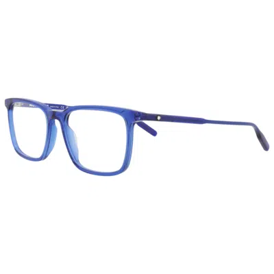 Montblanc Mb0197o30012058003 Rectangle Frame Eyeglasses In Blue
