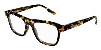 Montblanc Mb0203o 003 Men's Glasses Tortoiseshell Size 52 - Free Lenses - Blue Light Block Available In Black