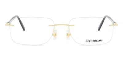 Montblanc Mb0221o 001 Occhiali Da Vista Oro Per Uomo (solo Montatura) In Gold