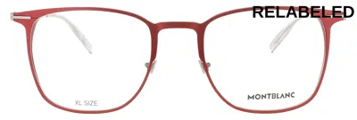 Montblanc Mb0232 O Eyeglasses In Red/silver - Demo