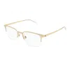 Montblanc Unisex Black Rectangular Eyeglass Frames Mb0234ok 001 In Gold