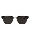 Montblanc Mb0242s Sunglasses In 005 Black Black Grey