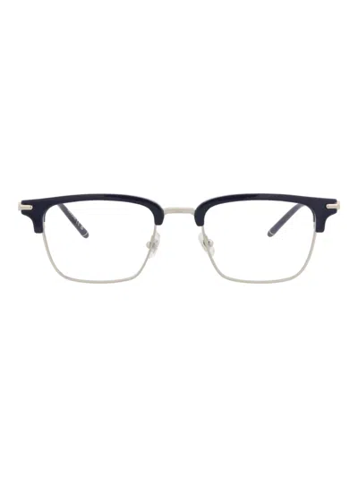 Montblanc Mb0243o Eyeglasses In 40024 - Blue Blue Transparent