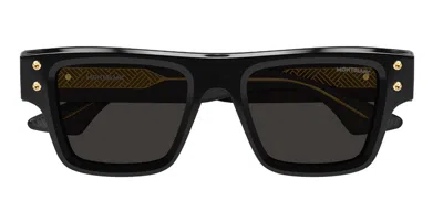 Montblanc Mb0253s 001 Men's Sunglasses Black Size 52