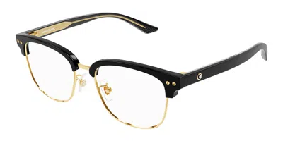 Montblanc Mb0259ok Asian Fit Men's Glasses, Gold, Size 55 In Multi
