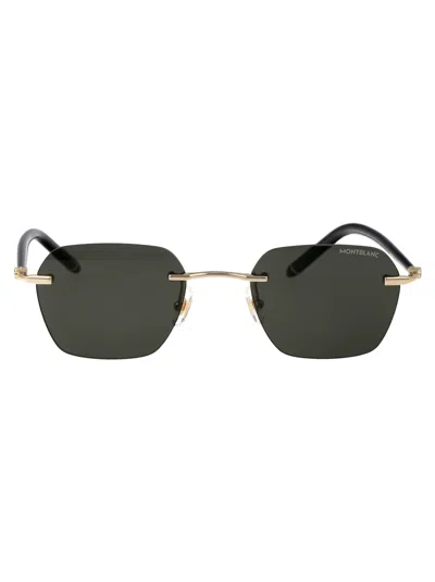 Montblanc Mb0270s Sunglasses In 001 Gold Black Grey