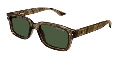 Montblanc Mb0286s 004 Men's Sunglasses Brown Size 53