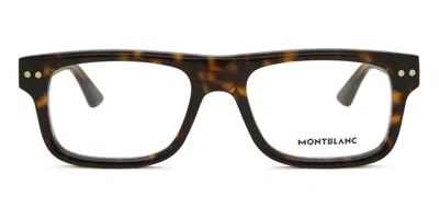 Montblanc Mb0289o Men's Glasses, Tortoiseshell, Size 53 In Brown