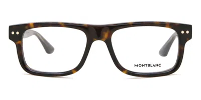 Montblanc Mb0289o 006 Men's Glasses Tortoiseshell Size 55 - Free Lenses - Blue Light Block Available In Brown