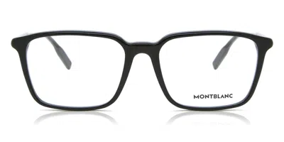 Montblanc Mb0293oa Asian Fit Men's Glasses, Black, Size 54