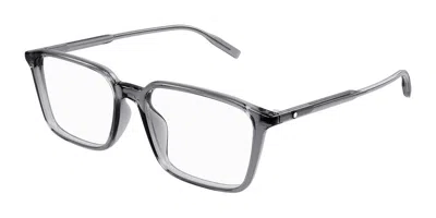 Montblanc Mb0293oa Asian Fit Men's Glasses, Clear, Size 54 In Gray