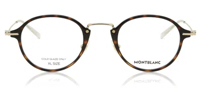 Montblanc Mb0297o Asian Fit Men's Glasses, Tortoiseshell, Size 49 In Brown