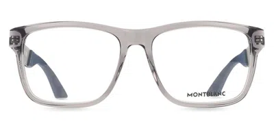 Montblanc Mb0300o 004 Men's Glasses Clear Size 56 - Free Lenses - Blue Light Block Available In Gray