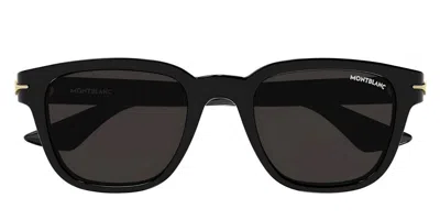 Montblanc Mb0302s 006 Men's Sunglasses Black Size 53