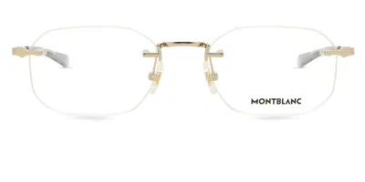 Montblanc Mb0307o Asian Fit Men's Glasses, Gold, Size 54